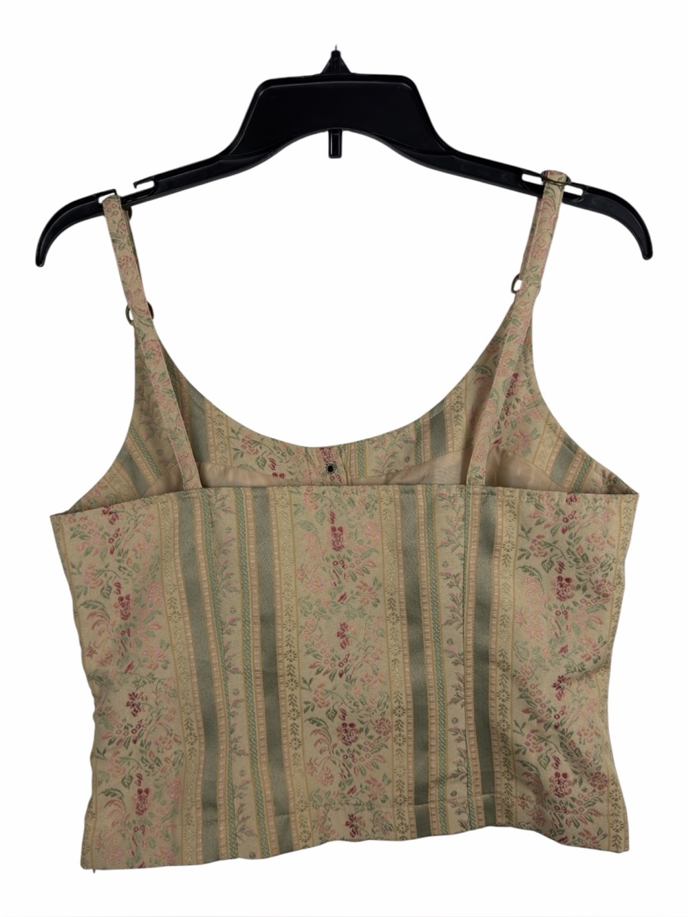 Jeanology Collection Vintage Y2K Floral & Stripe Pattern Corset Top Size 10 EUC - Picture 8 of 14